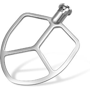 Flat Beater for KitchenAid 6QT Bowl-Lift Stand Mixers,Stainless Steel Flat Beater Attachment Replacement Fit for Professional 5 Plus and 600 Seris Mixers,Heavy Duty and Dishwasher Safe