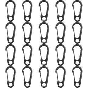 20Pcs Mini Carabiner Clip Zinc Alloy Spring Snap Hook 1.8 Inch Small Carabiner Clips Quick Release Paracord Carabiner for Traveling​Outdoor Key Chain Camping Fishing Hiking