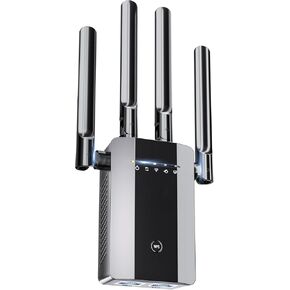 2025 New Upgrade WiFi Extender Signal Booster for Home Longest Range up to 10k+sq.ft, Wireless Internet Repeater Signal Amplifier with Two Ethernet Ports, WiFi 6X Faster Speed Access Point,1-Tap Setup