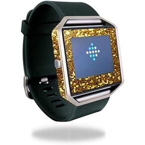 MightySkins Skin Compatible with Fitbit Blaze Cover Skins Sticker Watch Gold Glitter