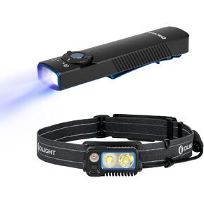 OLIGHT Array 2 Pro 1500 Lumens Headlamp Bundle with Arkfeld UV 365nm Black Light with 1000 Lm White LED Flashlight