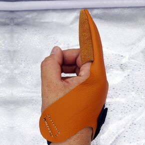Cowhide Finger Gloves, Anti-Slip Fishing Finger Set, Anti Cutting Fishing Gloves, sea Pole Lure Pull line Finger Set, Heat-Insulating Finger Set