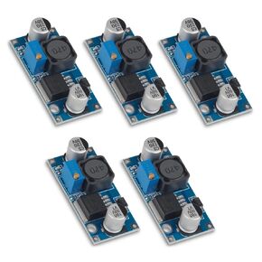 LM2596 DC إلى DC Buck Converter ، 5 حزمة إدخال 3.0-40V الإخراج 1.5-35V منظم الفولتية القابلة للتعديل ، LM2596S DC أسفل منظم فولت متغير ، مزود طاقة استقرار الجهد الإلكتروني