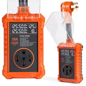 16000J RV Surge Protector 50 Amp with Safety Certification – Upgraded All-in-One Ultra Display Shows Six Real-Time Electrical Safety Indicators. A Must-Have for RV Camper Travel Trailers.