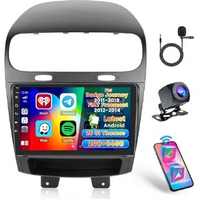 Car Radio Stereo for Dodge Journey 2011-2019/FIAT Freemont 2012-2014 Built in Carplay/Android Auto, 9 inch IPS Touch Screen Head Unit Radio with DSP BT GPS FM RDS WiFi 2G RAM 64G ROM