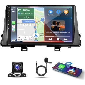 9 Inch Android 13 Car Stereo for Kia Picanto Morning 2016-2019 Double Din HD Touch Screen Multimedia Car Audio Receiver w/Carplay Android Auto GPS Navigation Bluetooth Backup Camera Mic 2G+32G