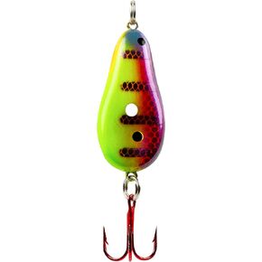 Lindy Glow Spoon Glowing Ice Fishing Lure Jigging Spoon, Viral Perch, 1/4 oz