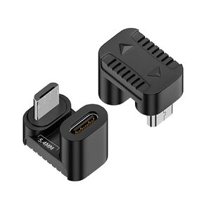 2 PCS USB2.0 Type C Female to Micro USB Male Power Data Adapter.USB C to Micro USB L Shape Right Bend Convert Connector for Charging or Data Transfer.