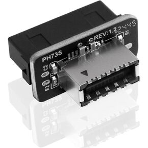 Duttek USB Front Panel Adapter, Type-E to USB 3.0 19Pin Front Panel Header Extension Adapter Can be Converted to C-Type interfaces 1 Pack