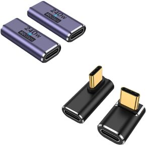 Auvipal USB C joupler واثنين من styles 90 درجة USB C