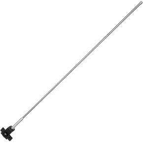 1 Pc Universal Clipped Dummy Antenna Mount 39.4" Aerial for Decoration Only Black Silver Tone