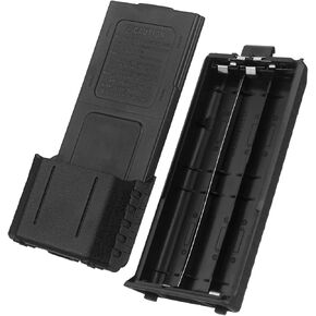 BAOFENG UV-5R Battery Case,6xAA Battery Case Shell for Portable UV-5R UV-5RA BF-F8HP UV-5R+,UV-5R+ Plus BF-F9 UV-5RTP Series Two Way Radio (2pack(Batteries Not Included))