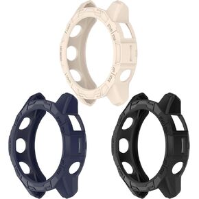 3Pack Watch Cover Compatible with Garmin Fenix 7 Pro Sapphire Solar/epix Pro (Gen 2) 47mm Smartwatch Protector Protective Case - Not Fit for Fenix 7X/7S (Black+Blue+Starlight)