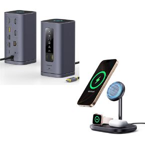 Baseus SpaceMate(MAC) Docking Station and Baseus Qi2 Certified 15W Wireless Charger