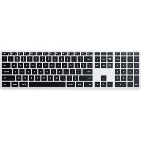 Satechi Slim X3 Bluetooth Backlit Keyboard with Numeric Keypad – Illuminated Keys & Multi-Device Sync – for M2/ M1 MacBook Pro/Air, M2/ M1 iPad Pro/Air, M2 Mac Mini, iMac M1 - Silver