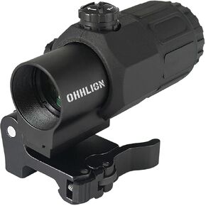 G33 3X Magnifier with Flip-to-Side Quick Detachable QD Mount for Holographic Red Dot Sight Scope