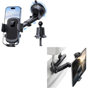 Lamicall Car Phone Holder Mount and Car Headrest Tablet Holder
