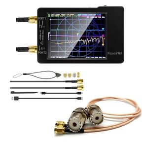 AURSINC NanoVNA-H Vector Network Analyzer 10KHz -1.5GHz HF VHF UHF Antenna Analyzer + Handheld Antenna Cable - RF Coax SMA Male to UHF Female SO-239 Cable