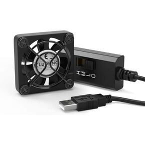 Eluteng 40mm USB مروحة مع 3 سرعة التحكم USB Ventilator 5V MAX 5300RPM تدفق عالي مجهز مع مرشح المروحة 40 مم 2 حزمة الغبار غلاف USB التبريد الشواية البلاستيكية