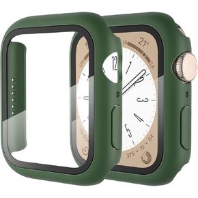 ArmorSuit 2 Pack Case Designed for Apple Watch Series 8 / Series 7 (41mm) Slim Case w/Built-in Tempered Glass Screen Protector - Green