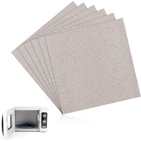 6 PCS Waveguide Cover Mica Plates Sheets, 130 X 130 mm Universal Mica Sheet for Microwave Oven, Free Cutting According to The Required Size for Universal Microwave Oven Repairing Part