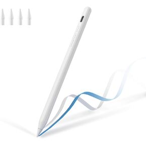 القلم القلم لجيل iPad 9 و 10 ، قلم رصاص نشط لـ iPad 11/10/9/8/7/6th Gen ، Pro 12.9 "/11"/M4 ، Air 3/4/5/M2 ، Mini 5/6th ، No Bluetooth مع رفض النخيل ، أبيض