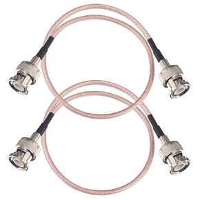Boobrie 2PCS BNC Male Cable 3.28Ft/1M BNC Male to Male Coaxial Cable RG316 RF Coax Antenna Extender Pigtail Jumper 50 Ohm HD-SDI Cable for CCTV,DVR,Camera,Video Equipment