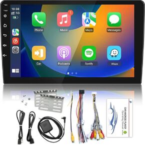 Car Stereo Carplay Android Auto WiFi MP5 Player 2 Din 10 Inch for Android 8.1 GPS Navigation RAM1G ROM16G Universal Car Radio Auto-Video Mirrorlink Smart Radio