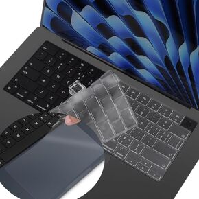 MacBook Air 15 inch Trackpad Protector Cover with Clear Keyboard Cover for MacBook Air 15 inch M3 M2 Chip A3114 A2941 2024 2023 Released