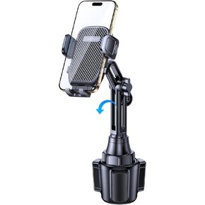Cup Holder Cell Phone Holder for Car Mount, Car Cup Phone Holders for Your Car Phone Holder, Trucks, SUVs, Compatible with iPhone 16 15 14 13 Plus Pro Max Galaxy S24 All 4-7'' Phone