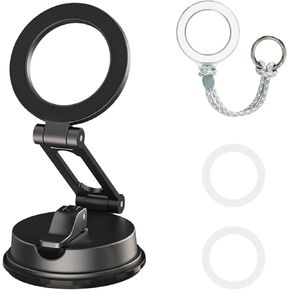Magnetic Car Phone Mount,Dashboard Cell Phone Holder,Car Holder for iPhone,One-Hand Operation,360-Degree Adjustable (Phone Mount)