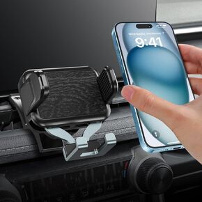 Upgraded Car Phone Mount Compatible with Toyota Rav4 2025 2024 2023 2022 2020 2021 2020 2019 Accessories, RAV4 Hybrid Cell Phone Holder Metal Base Adjustable Phone Stand for All Smartphone