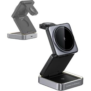 3-in-1 Wireless Charging Station: Foldable Charging Pad for iPhone 16/15/14/13/12, Apple Watch & AirPods Pro/3/2 – Charge Multiple Devices Simultaneously