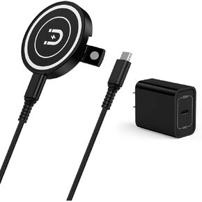 سامسونج S25 وسادة الشحن اللاسلكية السريعة لجهاز Galaxy S25 S24 Ultra S23 S22 S21 S20 Fe z Flip 6 5،15W محطة شحن Magsafe Magsafe المغناطيسية Magsafe Magsafe Magsafe لـ iPhone 16e 16 15 14 13 Pro Plus & USB Clock