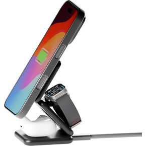 Peel 3-in1 Wireless Charger, Black