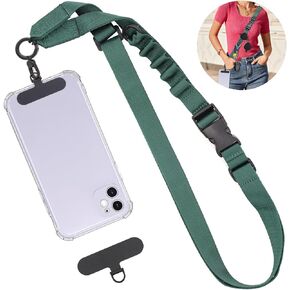 حبل Crossbody قابل للتعديل للهاتف ، حزام هاتف Universal Cross Body ، حبل قابل للفصل للهواتف الذكية الخضراء