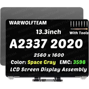 LCD Screen Display Full Top Assembly Compatible with MacBook Air 13" M1 2020 A2337 EMC 3598 MGN63 MGN93 MGND3 MGN73 MGNA3 MGNE3 2560 x 1600 661-16807 661-16806 661-16808(Rose Gold)