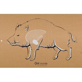 Wild Boar Corrugated Silhouette Shooting Target, Appx. 35" x 23," Tan