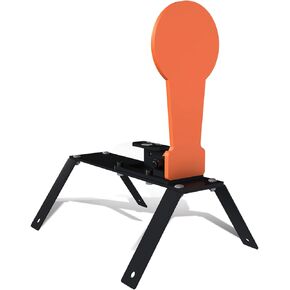 Atflbox 3/8" AR500 12.8'' Classic Popper Steel Shooting Target with Stand, 6'' Plate Auto Reset Target for Shooting Range, Suitable for Pistol, Rifle, Handgun, Shotgun, Rimfire