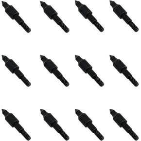 12PCS 100 Grain Nailer Aluminum Nocks Archery Practice Bullet Tips Archery Equipment Arrow Shaft Accessories for Replacement Arrows Hunting Bow Archery Target Practice Black