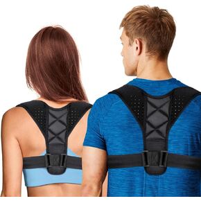 Posture Corrector for Women & Men, Adjustable Back Brace for Posture Support, Breathable & Invisible Upper Back Straightener – Relieves Neck, Shoulder, Clavicle Pain, Improves Alignment for Sitting(M)