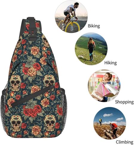 Pink Flamingos Sling Backpack Hiking Backpack Crossbody Bag Sports Lightweight And Durable Chest Bag Shoulder Bag For Women Men in Saudi Arabia