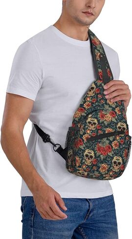 Pink Flamingos Sling Backpack Hiking Backpack Crossbody Bag Sports Lightweight And Durable Chest Bag Shoulder Bag For Women Men in Saudi Arabia