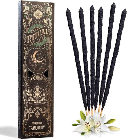 Ritual - Full Moon Incense Sticks, Expresses Your Intentions and Desires, 6 Sticks, 9 Inches Each, Organic Incense with Aromatic Concentrated Oil, Charcoal, Natural Binder & Salt - 1 Hour Burn Time in Saudi Arabia