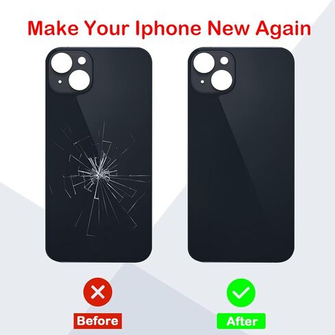 استبدال الزجاج الخلفي الخلفي من Phoupair OEM لهاتف iPhone 14 6.1 بوصة مع مجموعة أدوات إصلاح احترافية (منتصف الليل) in Kuwait