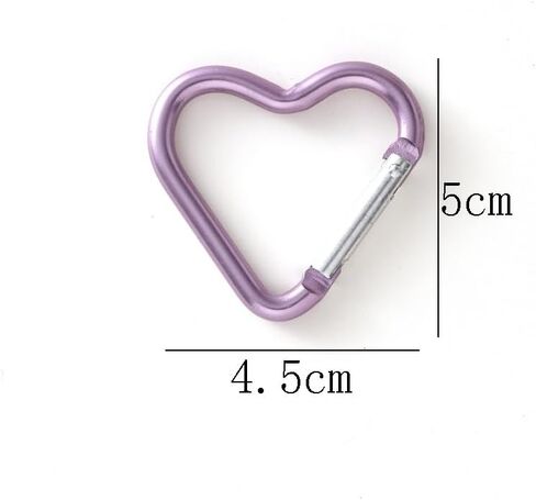 2pcs لطيف القلب شكل القلب مقاطع مفاتيح مفاتيح ، حقيقية الماء زجاجة ألومنيوم سبيكة الألومنيوم وسلسلة مفاتيح الكارابين للكلاب حامل زجاجة ماء ، in Kuwait
