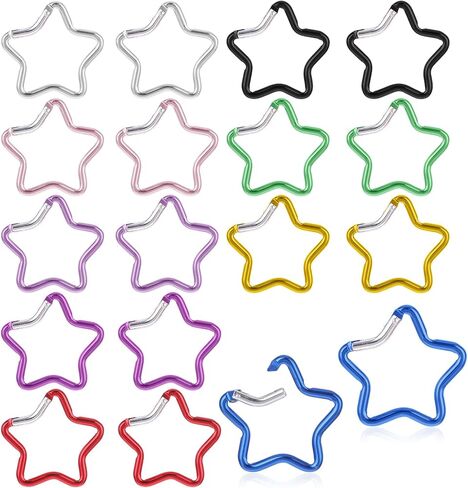 Colored Star Carabiner Aluminum Star Shape Carabiner Clip Spring Snap Hook for Traveling Camping Fishing Hiking in Saudi Arabia