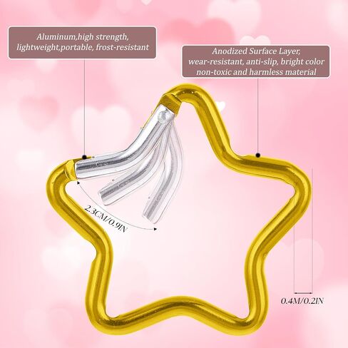 Colored Star Carabiner Aluminum Star Shape Carabiner Clip Spring Snap Hook for Traveling Camping Fishing Hiking in Saudi Arabia