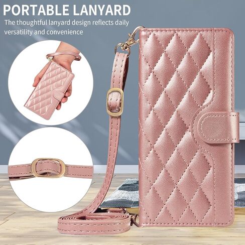 Asuwish Phone Case for Samsung Galaxy A20 A30 Wallet Cover with Tempered Glass Screen Protector and Wrist Strap Lanyard Card Holder Slot Stand Flip Cell Purse M10s A 30 20A A205G Women Men Rose Gold in Kuwait