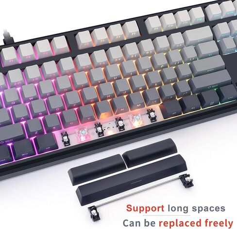 Glacier Skyloong GK104 Pro Full Size, Wireless/Wired Detachable USB-C Hot Swappable Mechanical Keyboard with Screen, Knobs, Calculator, Split Space Bar Compatible (Gradient Black, Standard Cable) in Kuwait